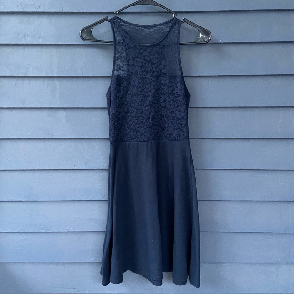Hollister Navy Blue Skater Dress